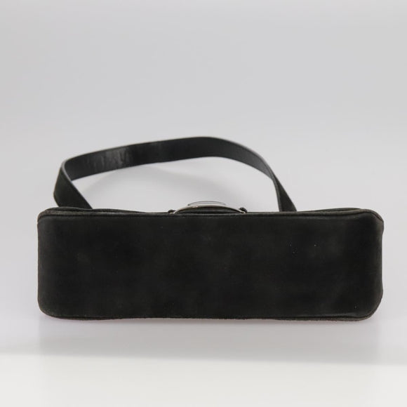 Salvatore Ferragamo Shoulder Bag Suede Black Auth hk1963