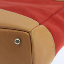 BURBERRY Blue Label Tote Bag Canvas Red Auth hk1973-10