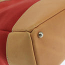 BURBERRY Blue Label Tote Bag Canvas Red Auth hk1973-14