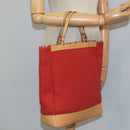 BURBERRY Blue Label Tote Bag Canvas Red Auth hk1973-19