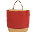 BURBERRY Blue Label Tote Bag Canvas Red Auth hk1973-2