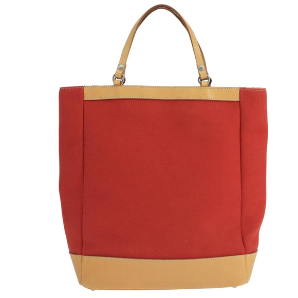 BURBERRY Blue Label Tote Bag Canvas Red Auth hk1973