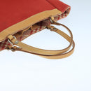 BURBERRY Blue Label Tote Bag Canvas Red Auth hk1973-7