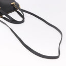 FENDI Hand Bag Leather 2way Black Gold Auth hk1976-15