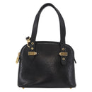FENDI Hand Bag Leather 2way Black Gold Auth hk1976-13