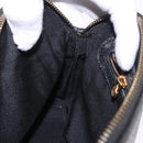 FENDI Hand Bag Leather 2way Black Gold Auth hk1976-24