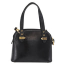 FENDI Hand Bag Leather 2way Black Gold Auth hk1976-2