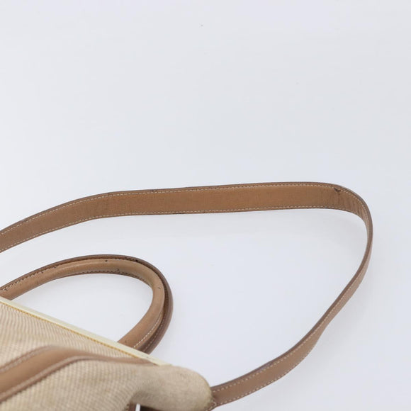 FENDI To joule Hand Bag Canvas 2way Gold Beige Auth hk1977