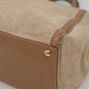 FENDI To joule Hand Bag Canvas 2way Gold Beige Auth hk1977-16