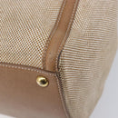 FENDI To joule Hand Bag Canvas 2way Gold Beige Auth hk1977-11