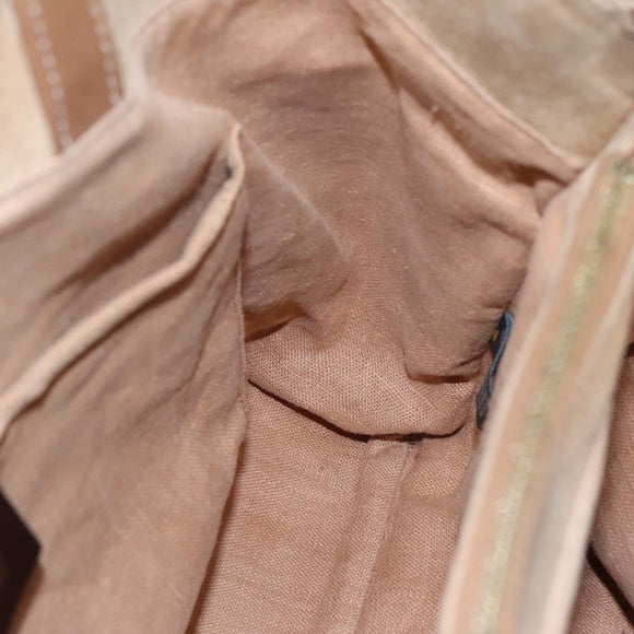 FENDI To joule Hand Bag Canvas 2way Gold Beige Auth hk1977