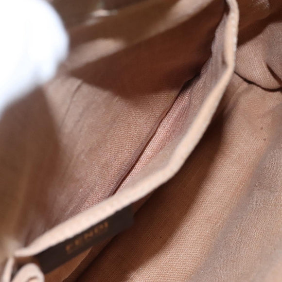 FENDI To joule Hand Bag Canvas 2way Gold Beige Auth hk1977