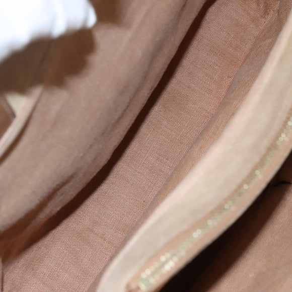 FENDI To joule Hand Bag Canvas 2way Gold Beige Auth hk1977