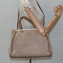 FENDI To joule Hand Bag Canvas 2way Gold Beige Auth hk1977-24