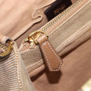FENDI To joule Hand Bag Canvas 2way Gold Beige Auth hk1977-26