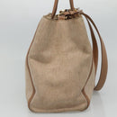 FENDI To joule Hand Bag Canvas 2way Gold Beige Auth hk1977-3