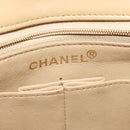 CHANEL Matelasse Chain Shoulder Bag Lamb Skin Beige Gold CC Auth hk1979-16