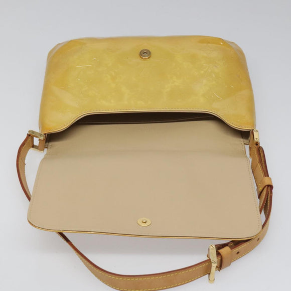 LOUIS VUITTON Monogram Vernis Thompson Street Bag Beige M91301 LV Auth hk1982