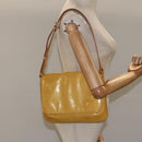 LOUIS VUITTON Monogram Vernis Thompson Street Bag Beige M91301 LV Auth hk1982-21