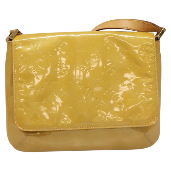 LOUIS VUITTON Monogram Vernis Thompson Street Bag Beige M91301 LV Auth hk1982