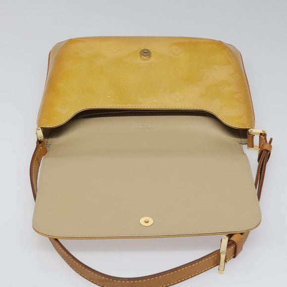 LOUIS VUITTON Monogram Vernis Thompson Street Bag Beige M91301 LV Auth hk1983