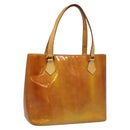 LOUIS VUITTON Monogram Vernis Houston Hand Bag Beige M91004 LV Auth hk1984-1
