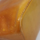 LOUIS VUITTON Monogram Vernis Houston Hand Bag Beige M91004 LV Auth hk1984-9