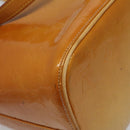 LOUIS VUITTON Monogram Vernis Houston Hand Bag Beige M91004 LV Auth hk1984-16