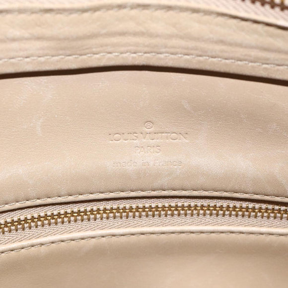 LOUIS VUITTON Monogram Vernis Houston Hand Bag Beige M91004 LV Auth hk1984