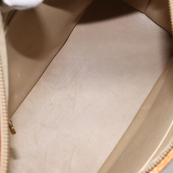 LOUIS VUITTON Monogram Vernis Houston Hand Bag Beige M91004 LV Auth hk1984