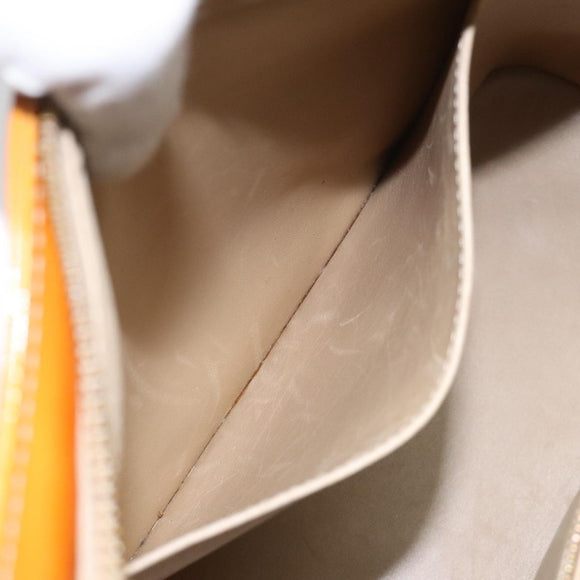 LOUIS VUITTON Monogram Vernis Houston Hand Bag Beige M91004 LV Auth hk1984