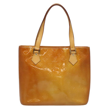 LOUIS VUITTON Monogram Vernis Houston Hand Bag Beige M91004 LV Auth hk1984 - 0