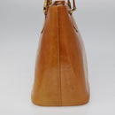LOUIS VUITTON Monogram Vernis Houston Hand Bag Beige M91004 LV Auth hk1984-4