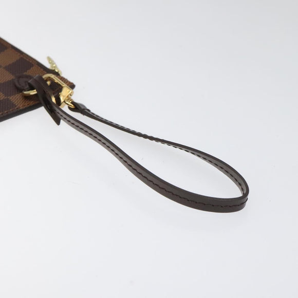 LOUIS VUITTON Damier Ebene Neverfull MM Pouch Accessory Pouch LV Auth hk2018V