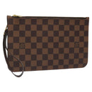 LOUIS VUITTON Damier Ebene Neverfull MM Pouch Accessory Pouch LV Auth hk2018V-1