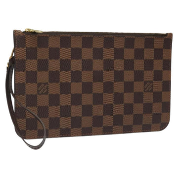 LOUIS VUITTON Damier Ebene Neverfull MM Pouch Accessory Pouch LV Auth hk2018V
