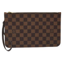 LOUIS VUITTON Damier Ebene Neverfull MM Pouch Accessory Pouch LV Auth hk2018V-13