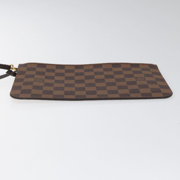 LOUIS VUITTON Damier Ebene Neverfull MM Pouch Accessory Pouch LV Auth hk2018V