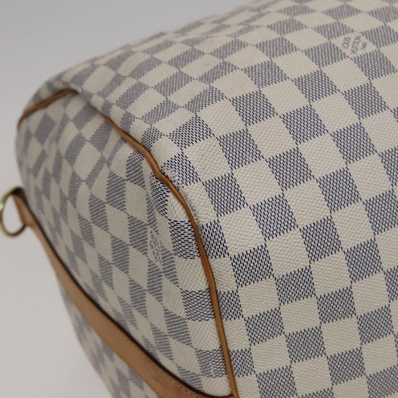 LOUIS VUITTON Damier Azur Keepall Bandouliere 55 Boston Bag N41429 Auth hk2021
