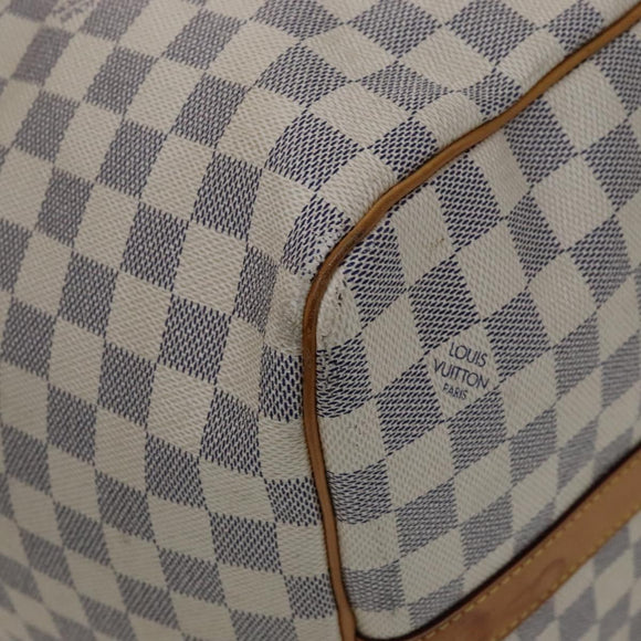 LOUIS VUITTON Damier Azur Keepall Bandouliere 55 Boston Bag N41429 Auth hk2021