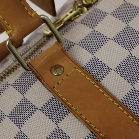 LOUIS VUITTON Damier Azur Keepall Bandouliere 55 Boston Bag N41429 Auth hk2021