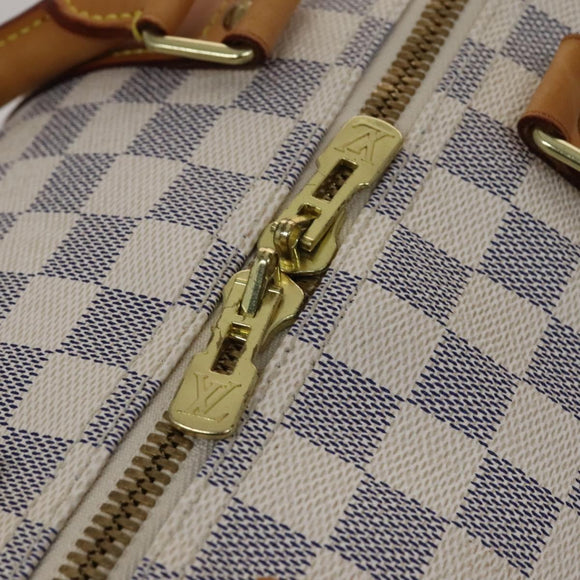 LOUIS VUITTON Damier Azur Keepall Bandouliere 55 Boston Bag N41429 Auth hk2021