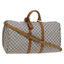 LOUIS VUITTON Damier Azur Keepall Bandouliere 55 Boston Bag N41429 Auth hk2021-1