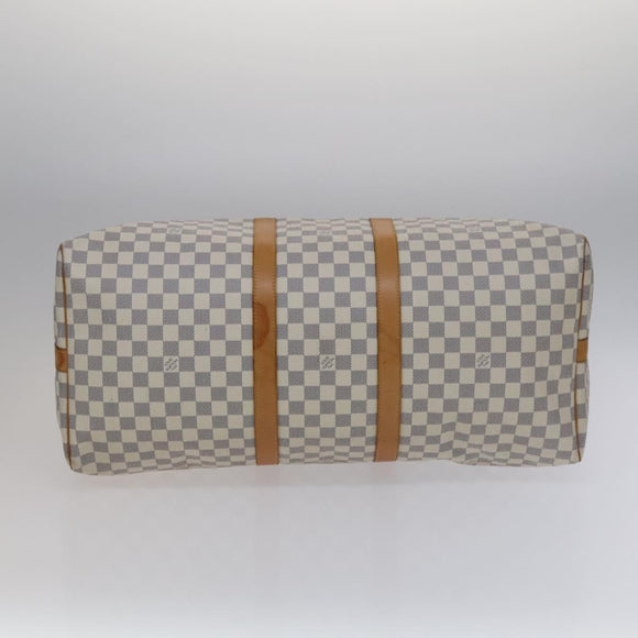 LOUIS VUITTON Damier Azur Keepall Bandouliere 55 Boston Bag N41429 Auth hk2021