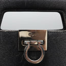 Salvatore Ferragamo Gancini Handtas Leer 2way Zwart Zilver Auth hk2026-20