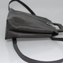 Salvatore Ferragamo Gancini Handtas Leer 2way Zwart Zilver Auth hk2026-3