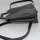 Salvatore Ferragamo Gancini Handtas Leer 2way Zwart Zilver Auth hk2026-4