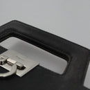 Salvatore Ferragamo Gancini Handtas Leer 2way Zwart Zilver Auth hk2026-14