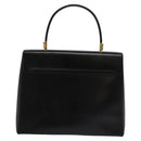 Salvatore Ferragamo Gancini Hand Bag Leather 2way Black Gold Auth hk2029-2