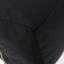 PRADA Hand Bag Nylon Enamel Black Khaki Silver Auth hk2037-14